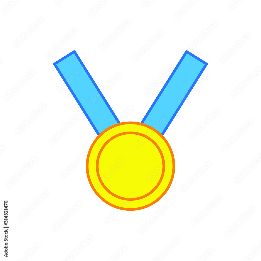 vector icon of medals with simple shapes vector icon of medals with simple shapes