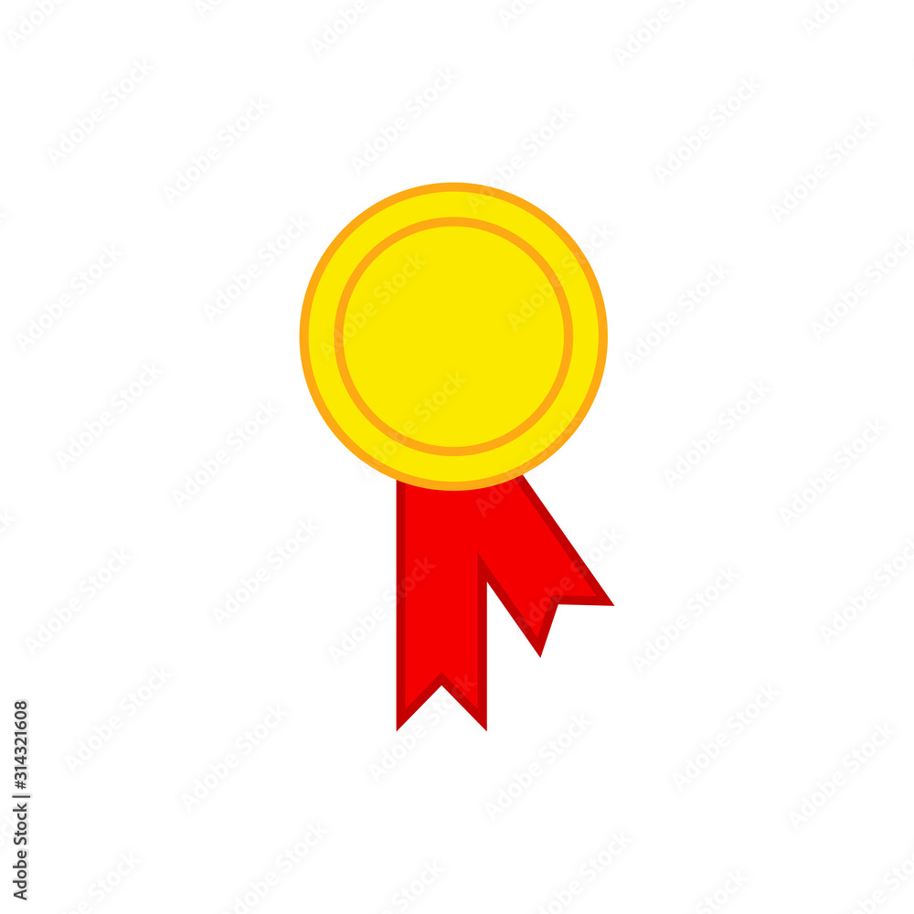vector icon of medals with simple shapes