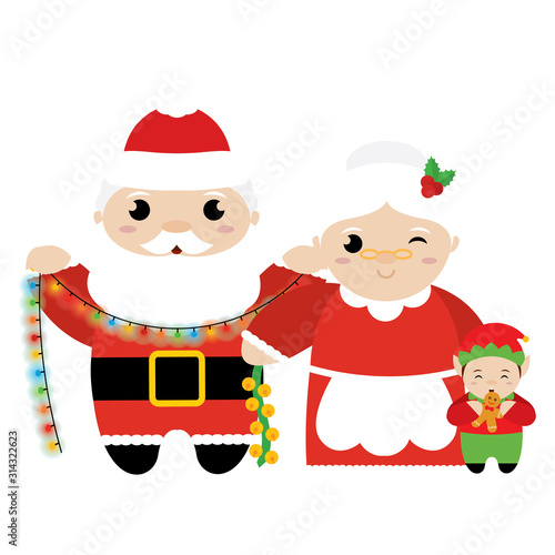 Santa Claus and mrs Claus