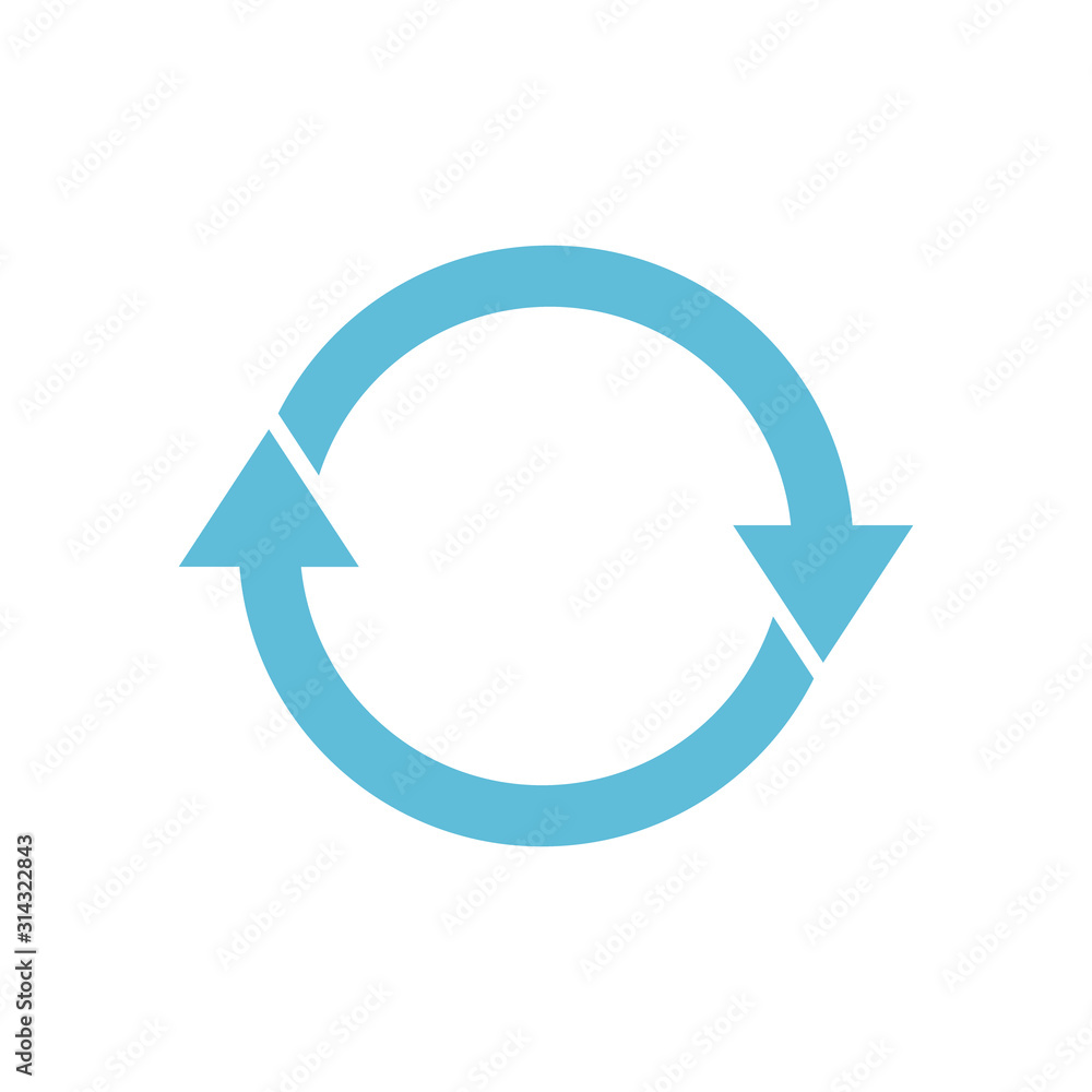 Recycle icon vector. Style is flat symbol. Recycling symbol illustration isolated on the white background Recycle icon vector. Style is flat symbol. Recycling symbol illustration isolated on the white background
