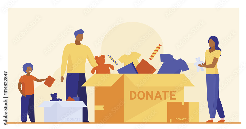 Family packing donation box Family packing donation box