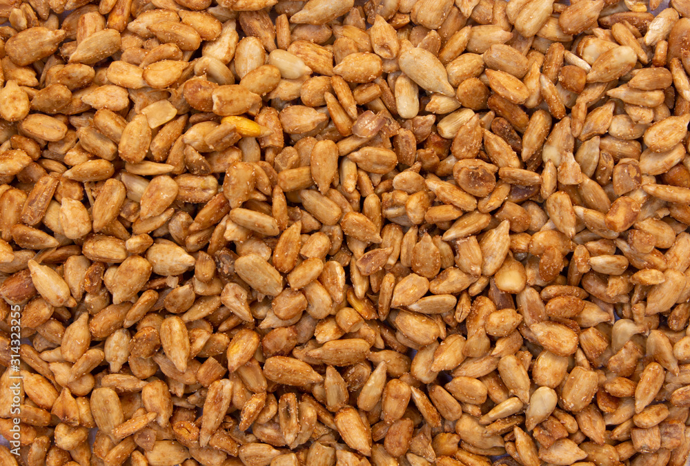 View of Roasted sunflower seeds. use for background, texture. View of Roasted sunflower seeds. use for background, texture.