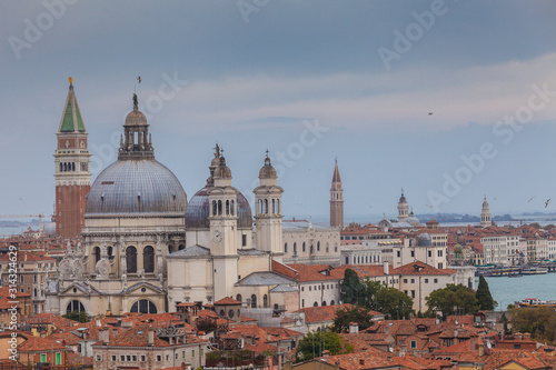 Aerial view of venetian bell towers, Venice, Italy © Gianluca