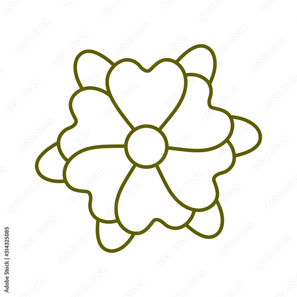 flower nature plant line style flower nature plant line style