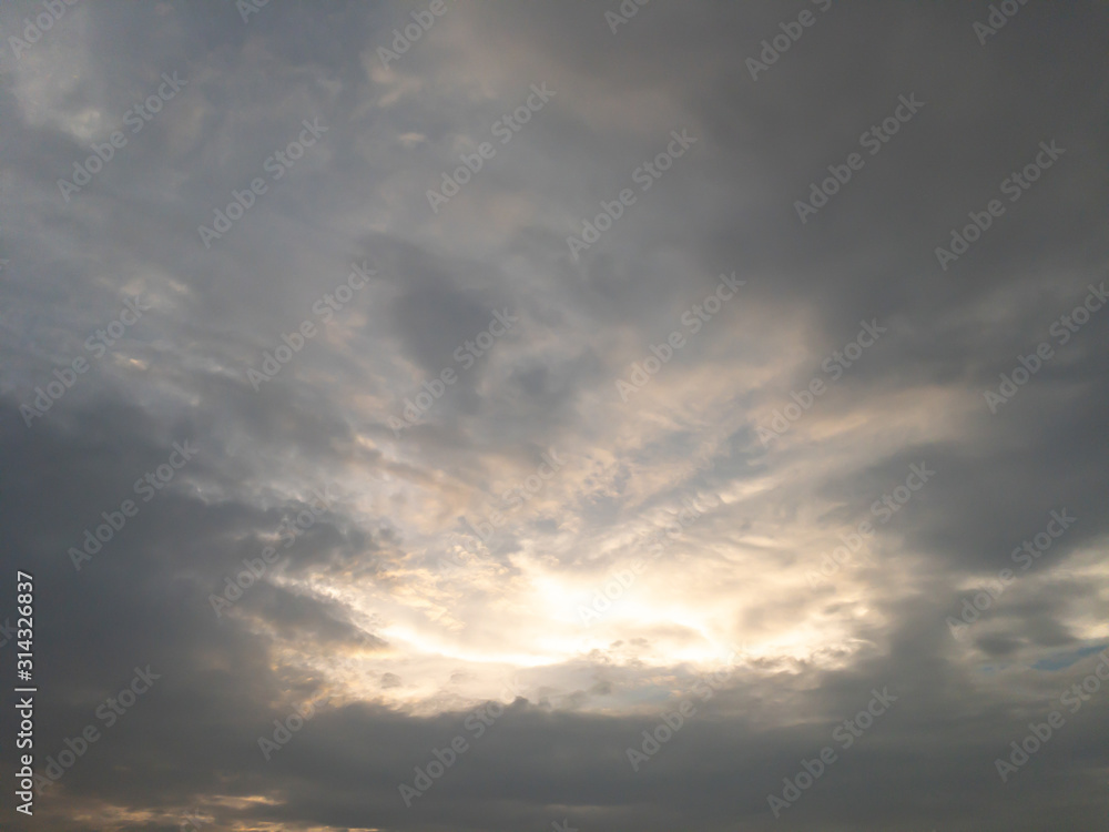 dramatic sky with clouds