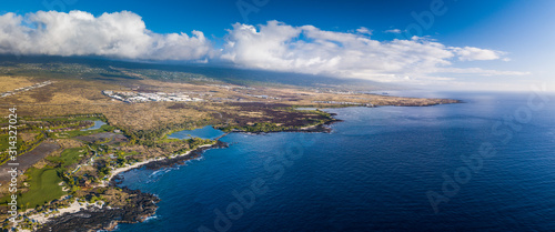Aerial panorama of the western coastline of the Big Island, Hawaii © Dudarev Mikhail
