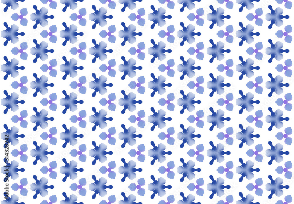 Watercolor seamless geometric pattern design illustration. Background texture. In blue, purple, white colors. Watercolor seamless geometric pattern design illustration. Background texture. In blue, purple, white colors.