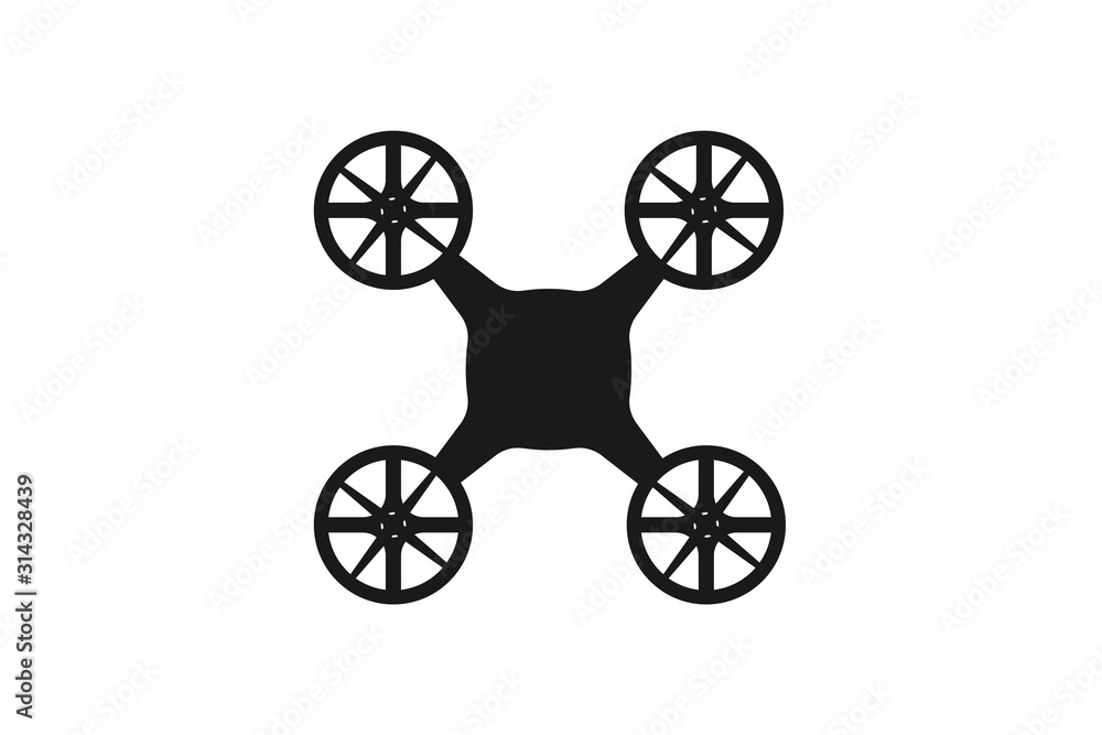 Modern quadrocopter icon vector isolated Modern quadrocopter icon vector isolated