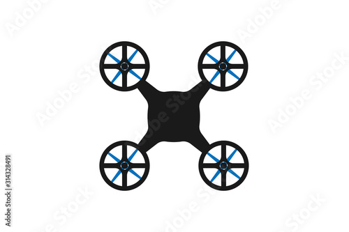Modern quadrocopter  icon vector isolated