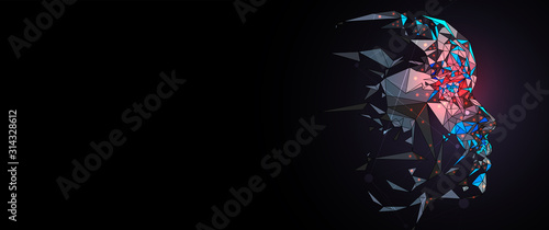 Conceptual technology illustration of artificial intelligence
