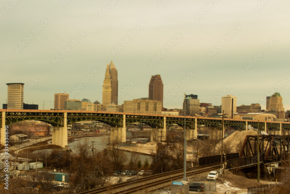 Fototapeta premium skyline at sunset