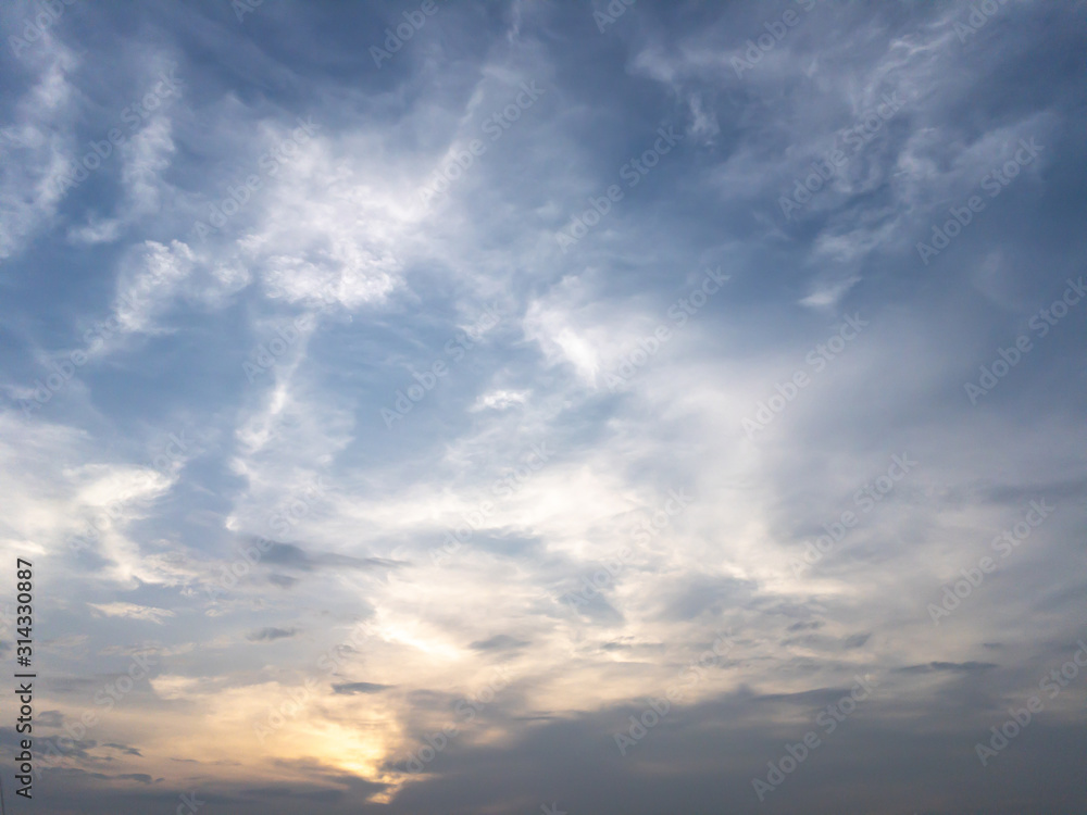 dramatic sky with clouds