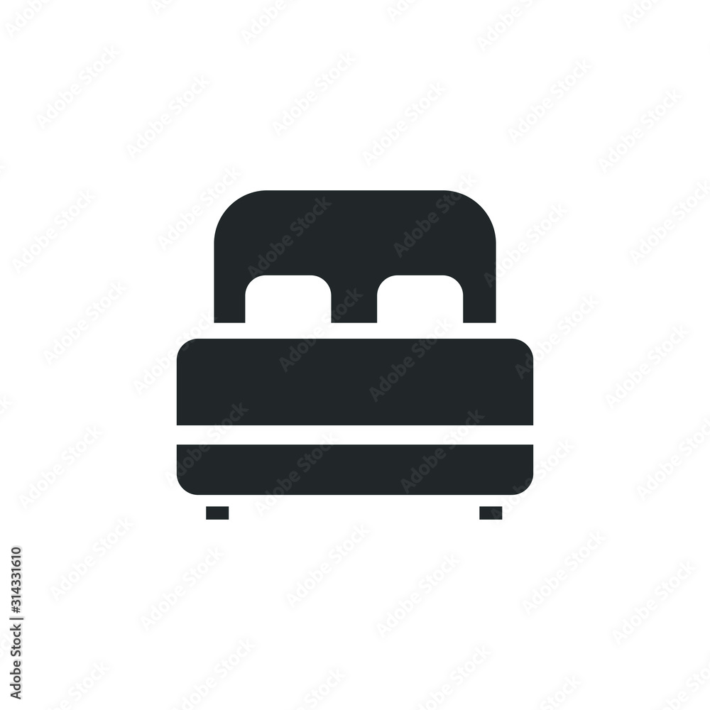 Bed hotel room icon template color editable. Double bed symbol vector sign isolated on white background illustration for graphic and web design. Bed hotel room icon template color editable. Double bed symbol vector sign isolated on white background illustration for graphic and web design.