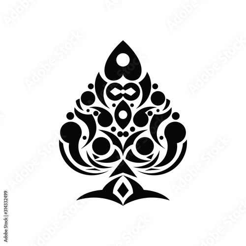 Spades icon in trendy flat style isolated on background. Spades icon page symbol for your web site design Spades icon logo, app, UI. vintage ace of spades 