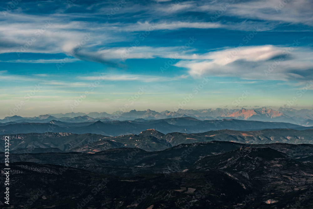 View of the Alps from Mont Ventoux in Provence
