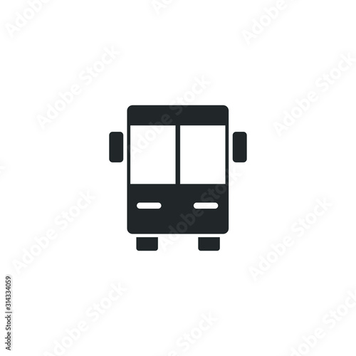 bus icon template color editable. bus transportation symbol vector sign isolated on white background illustration for graphic and web design.