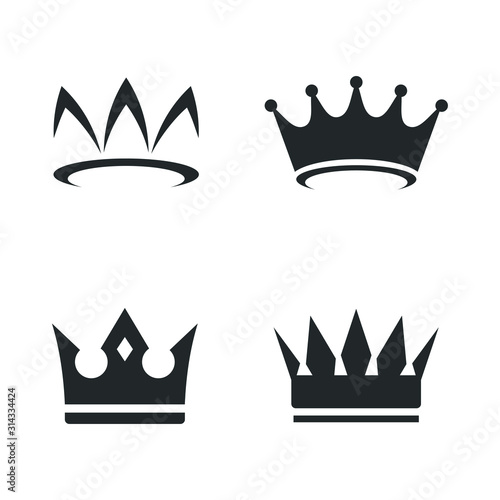 Crown icon template color editable. Crown symbol vector sign isolated on white background illustration for graphic and web design.