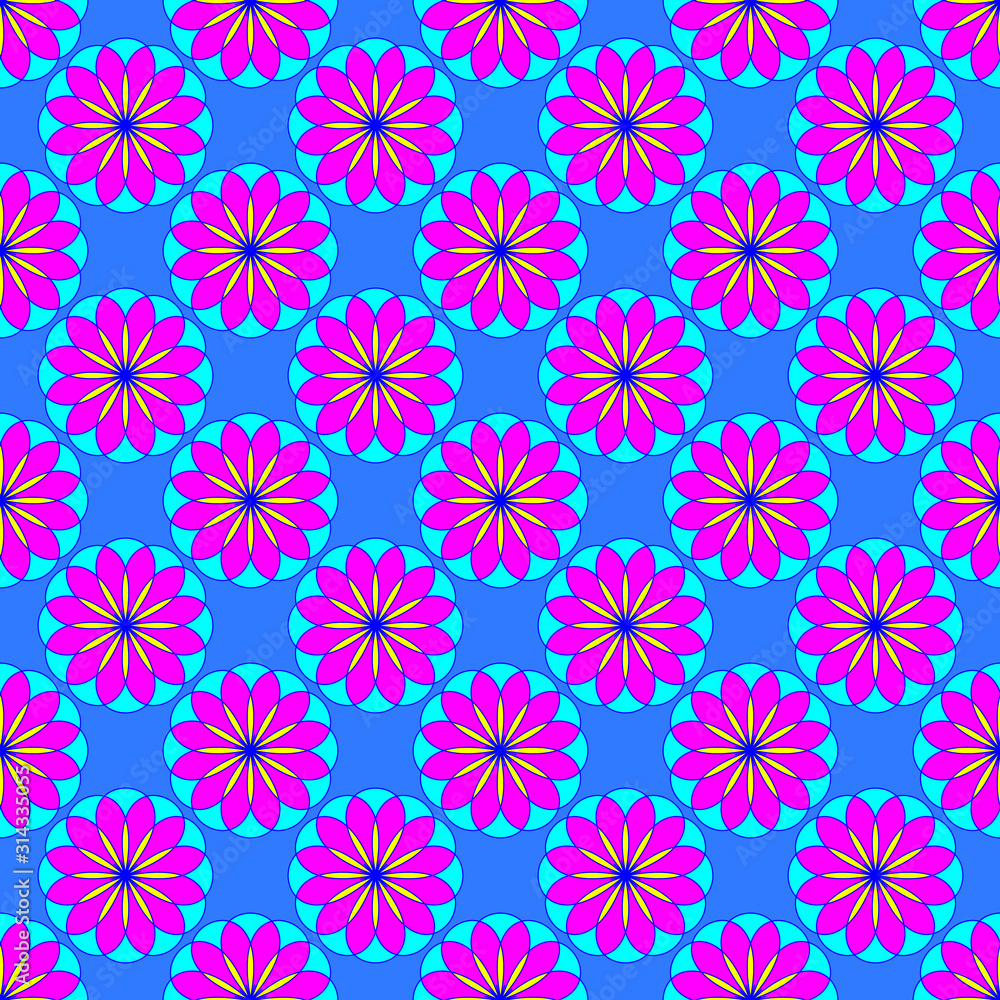 Seamless pattern on the blue background Seamless pattern on the blue background