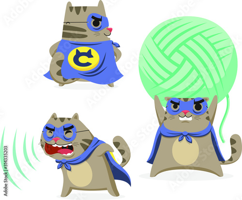 cat superhero set