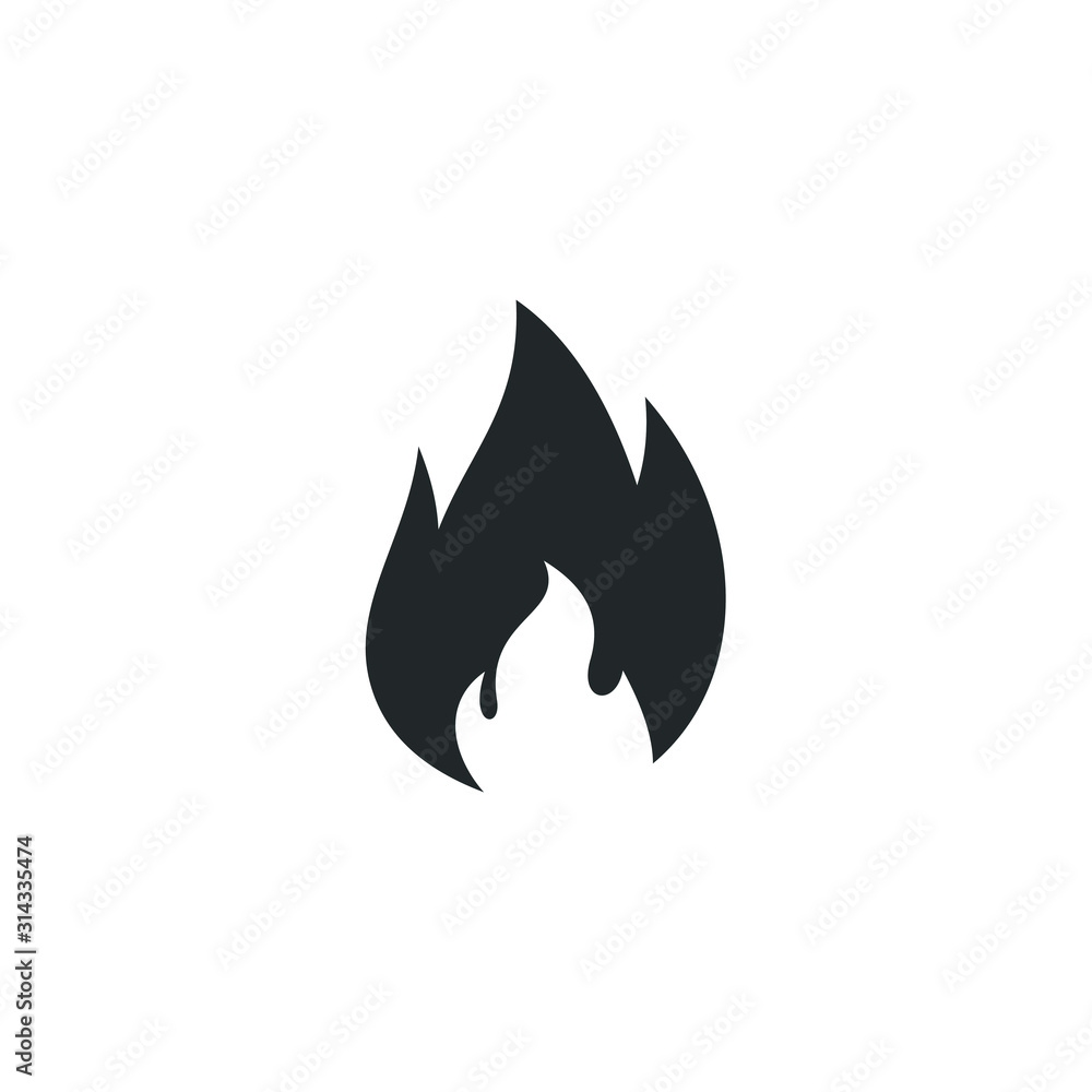 Fire flames icon template color editable. Fire flames symbol vector sign isolated on white background illustration for graphic and web design.