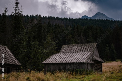 path through Gasienicowa Valley in Tatry mountains, Poland