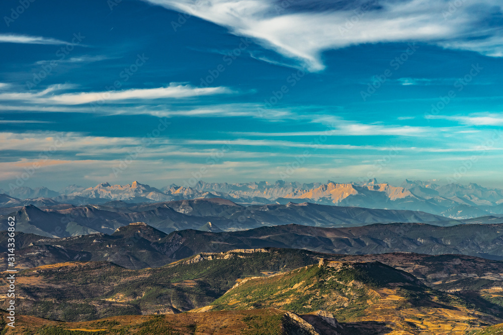 View of the Alps from Mont Ventoux in Provence