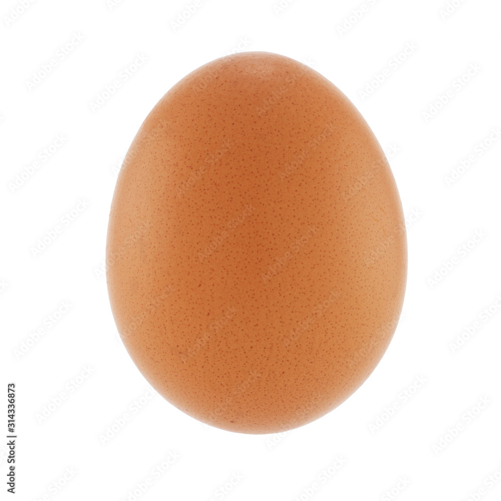Brown chicken egg on white with clipping path Brown chicken egg on white with clipping path