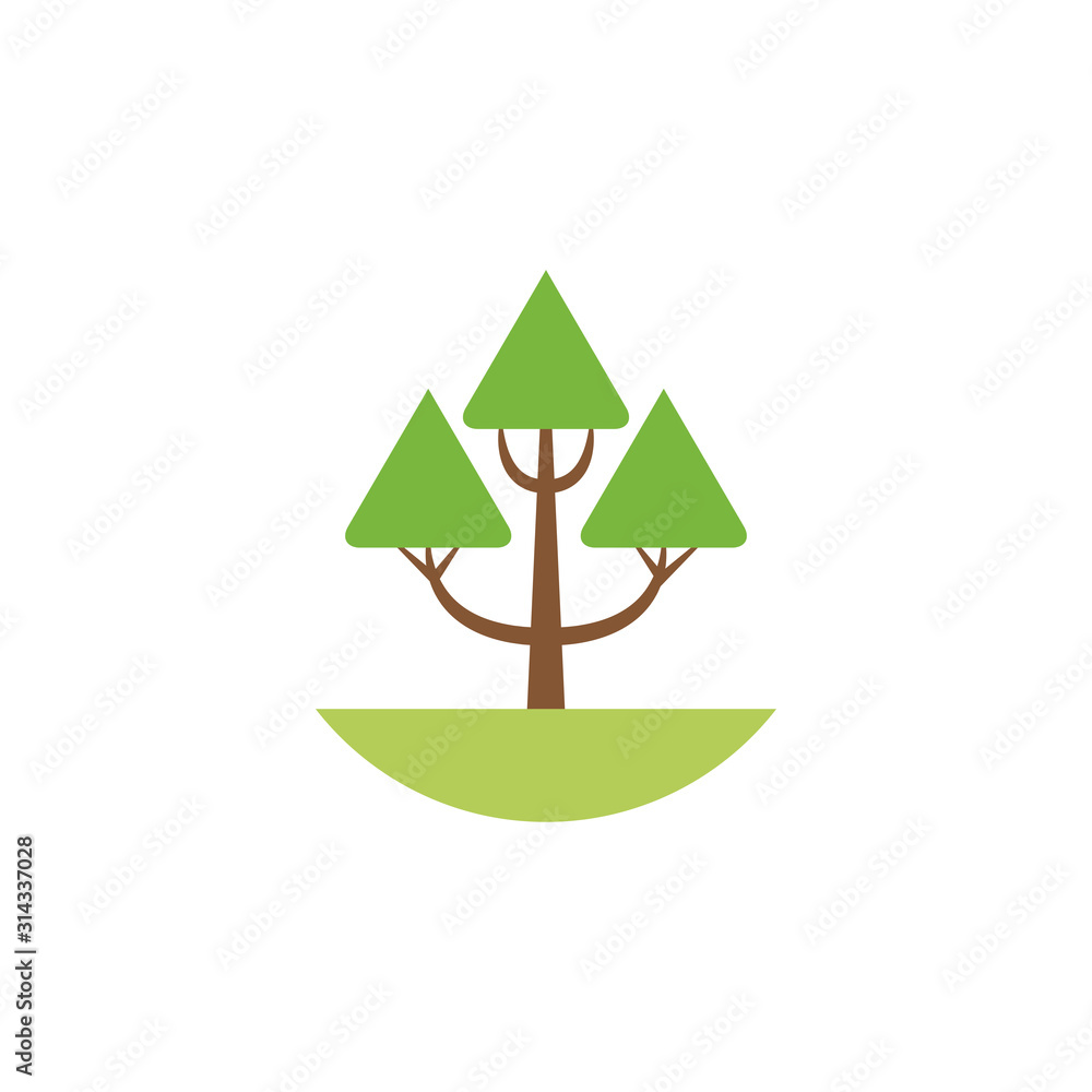 tree with branches flat style tree with branches flat style