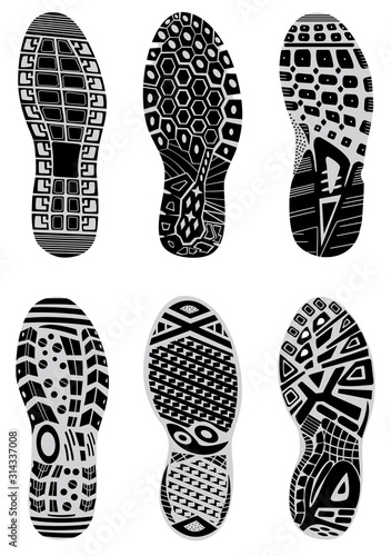  prints of shoes vector