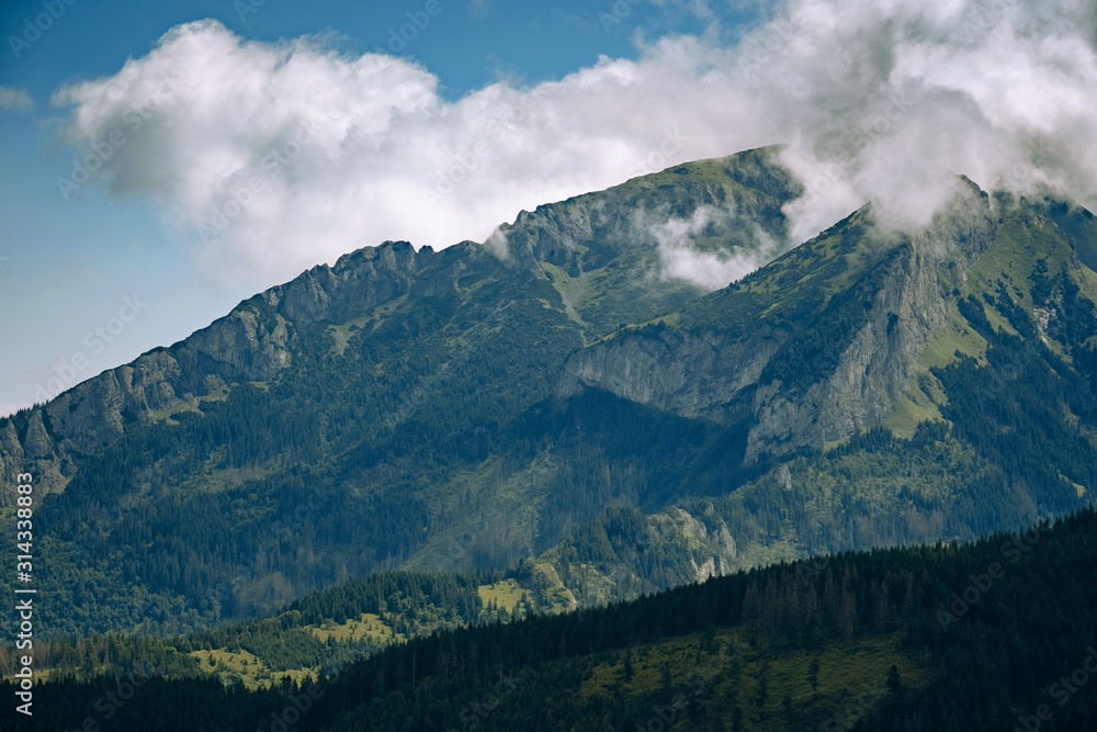 Naklejka premium amazing nature, summer in the mountains. Travel and hike