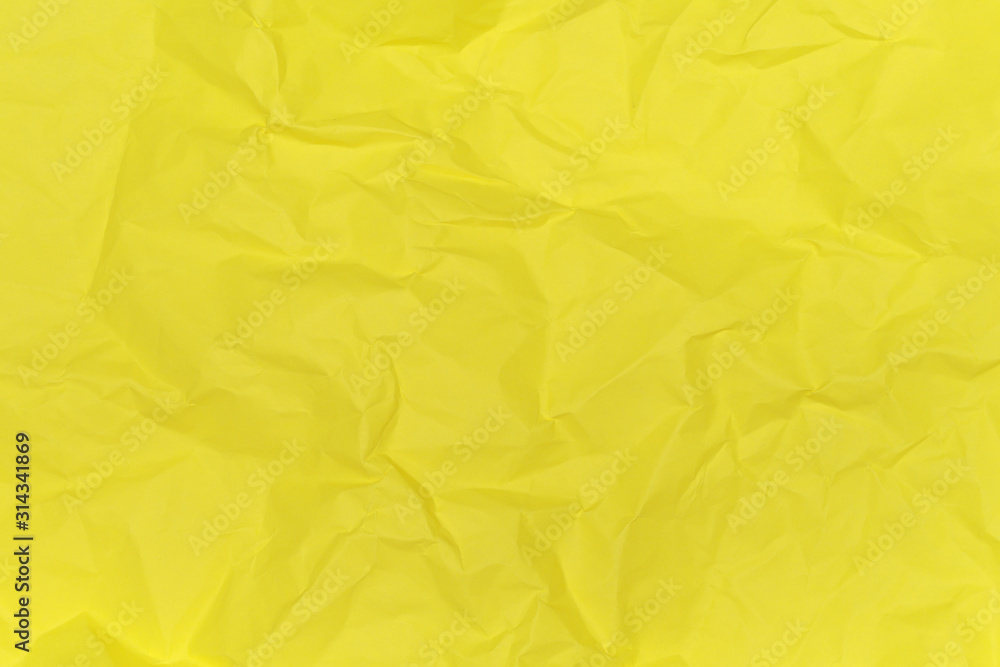 Crumpled paper texture background of yellow colour. View from above. Stock  Photo | Adobe Stock