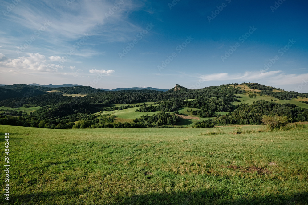 Summer mountain landscape in Slovakia, travel concept