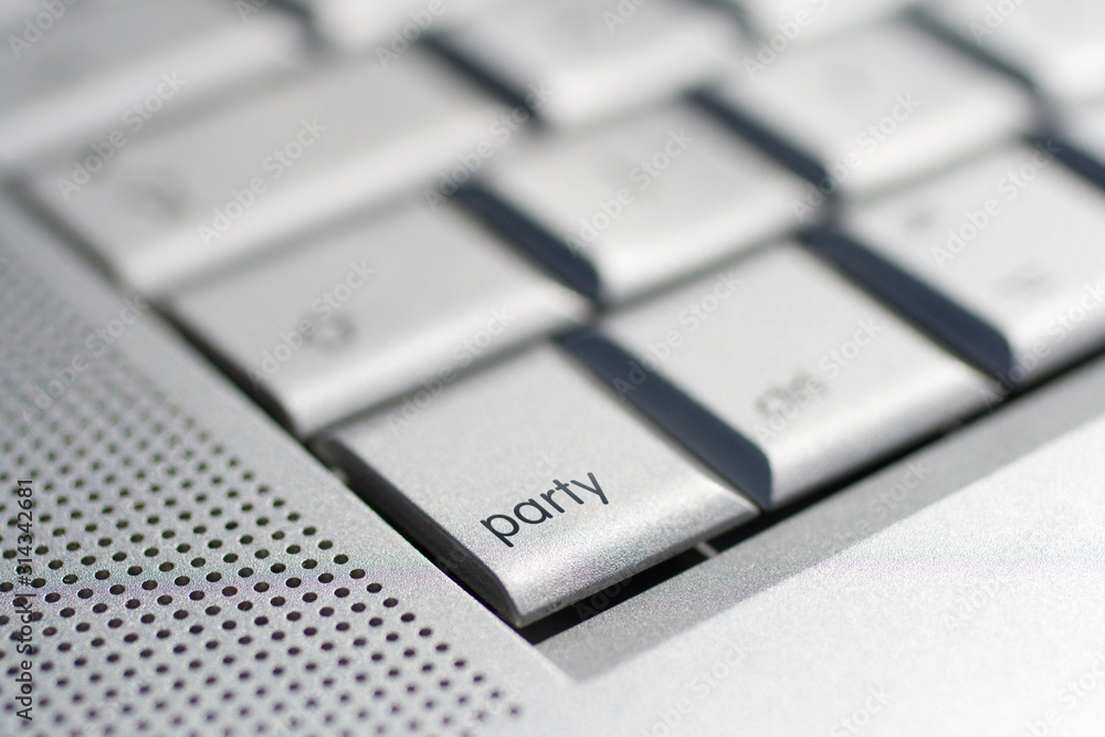 Close up shot of a laptop keyboard with a Close up shot of a laptop keyboard with a