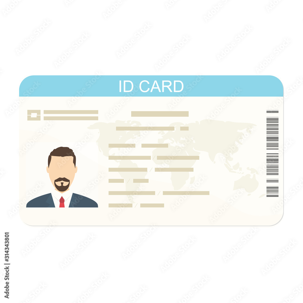Id card, biometric passport, driver licence. Flat illustration Id card, biometric passport, driver licence. Flat illustration