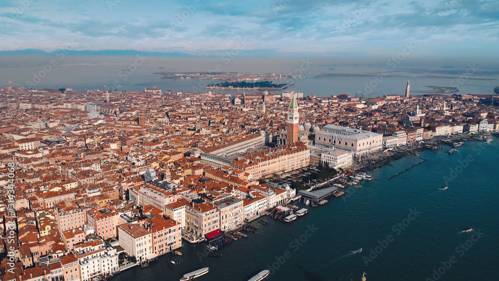 Aerial View Of Venice With Saint Mark's Square
