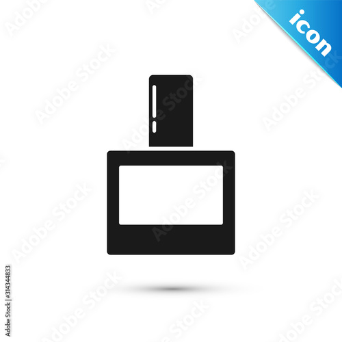 Black Aftershave icon isolated on white background. Cologne spray icon. Male perfume bottle. Vector Illustration