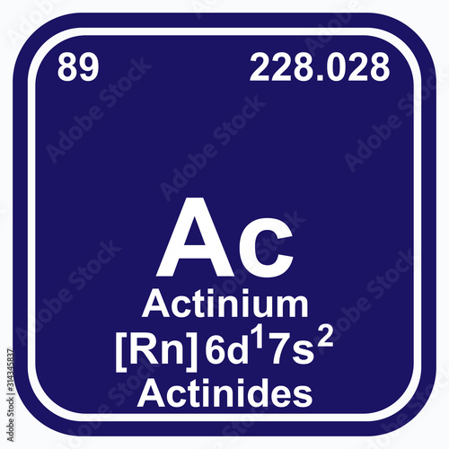 Actinium Periodic Table of the Elements Vector illustration eps 10