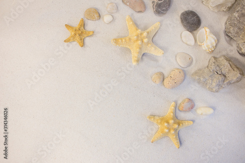 Sea stars and stones card