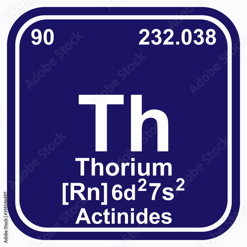 Thorium Periodic Table of the Elements Vector illustration eps 10