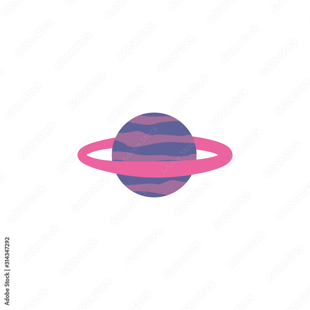space saturn planet flat style icon space saturn planet flat style icon