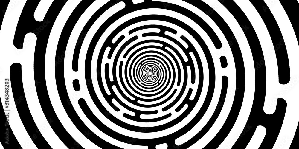 Fototapeta premium Vector Hypnotic Helix Maze - Mesmerizing Infinite Spiral Labyrinth