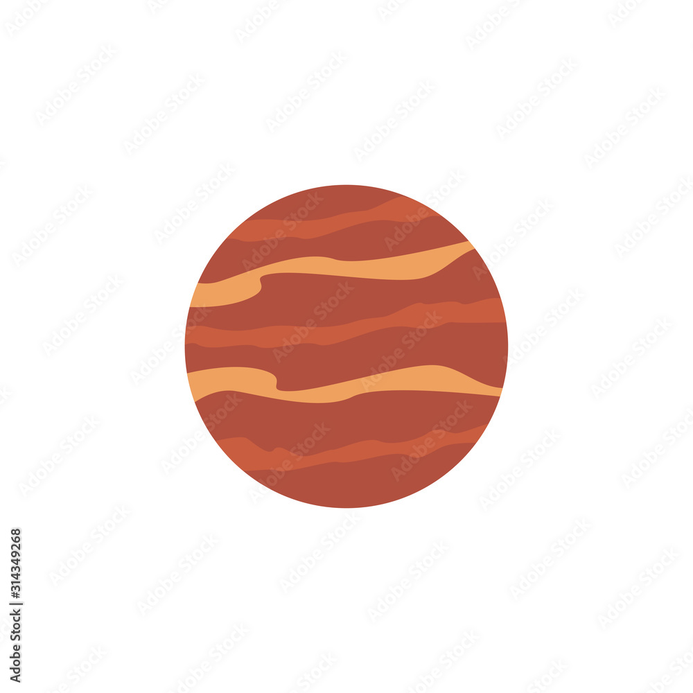 space planet flat style icon space planet flat style icon