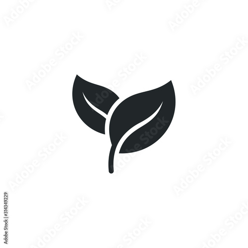 leaf ecology nature icon template color editable. leaf symbol vector sign isolated on white background illustration for graphic and web design.
