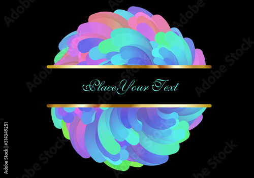 Vector Versicolor Holographic Clew Background - Abstract Furry Pavonine Design