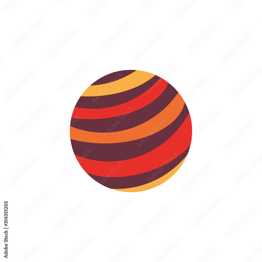 space planet flat style icon space planet flat style icon