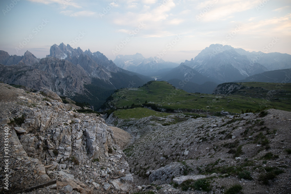Dolomites Mountains in Italy mountain range panorama 