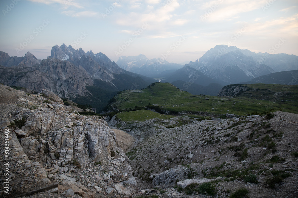 Fototapeta premium Dolomites Mountains in Italy mountain range panorama 