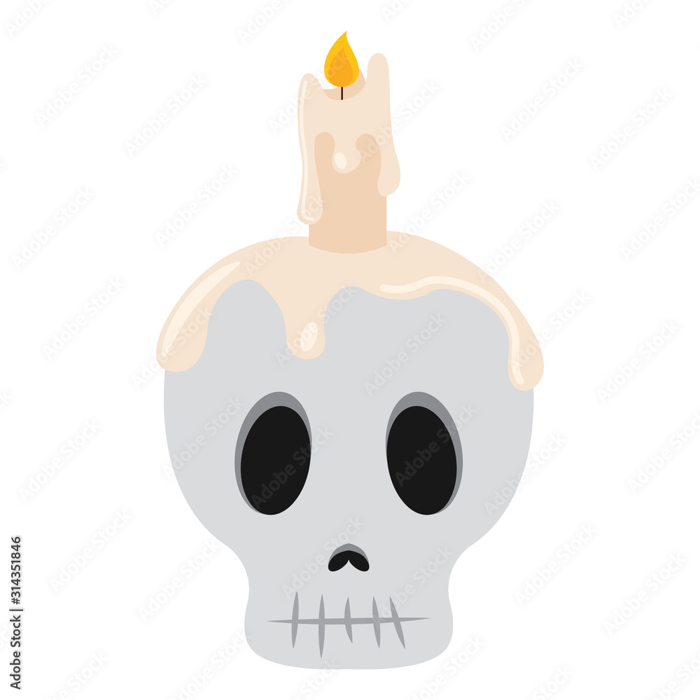 Candle on a skull Candle on a skull
