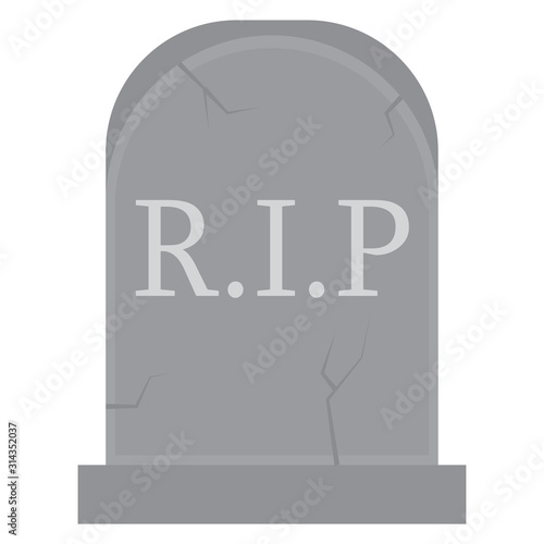 Isolated tombstone. Halloween icon
