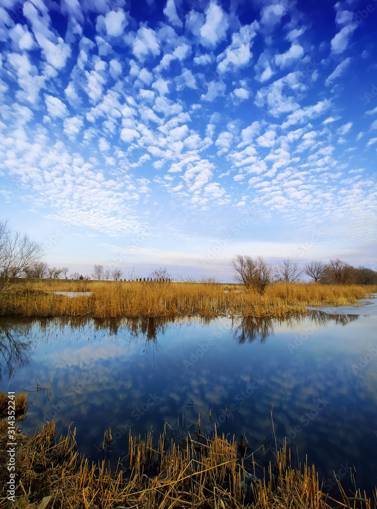 Winter scenery of frozen lake in Serbia, Europe. Winter scenery of frozen lake in Serbia, Europe.